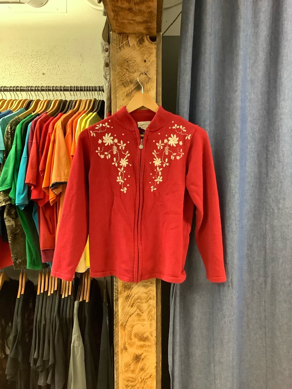 Vintage carroll Reed red zip up